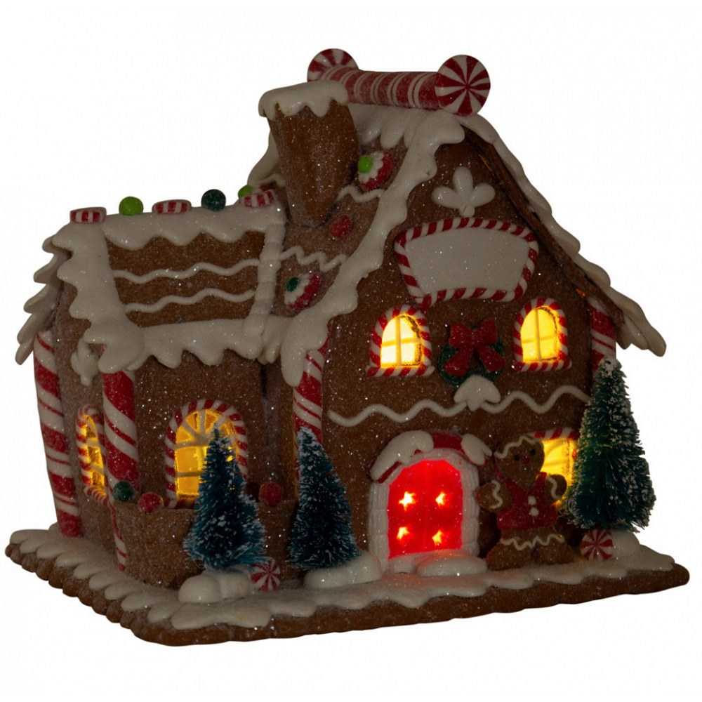 Χριστουγεννιάτικο φωτιζόμενο σπιτάκι Gingerbread