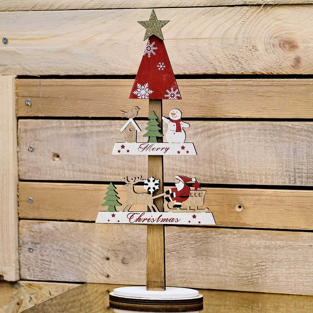 Ξύλινο δεντράκι Merry Christmas