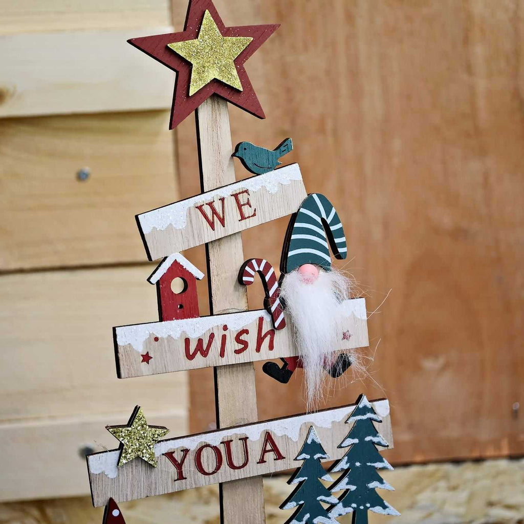 Ξύλινο δεντράκι Merry Christmas