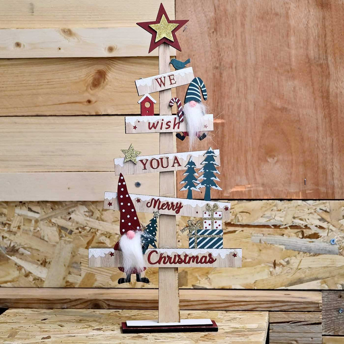 Ξύλινο δεντράκι Merry Christmas