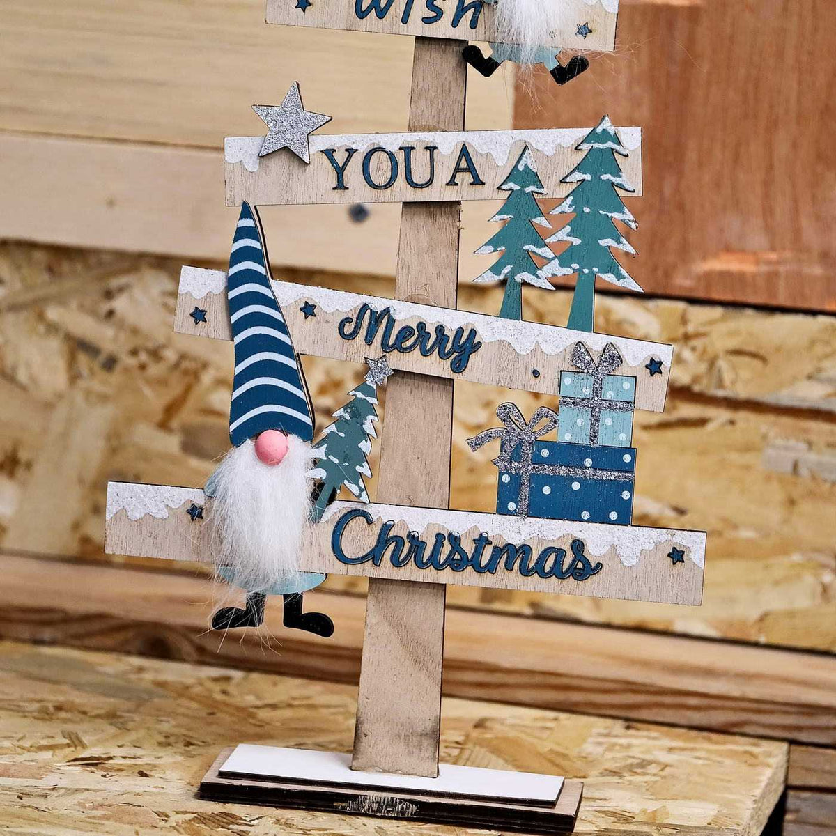 Ξύλινο δεντράκι Merry Christmas