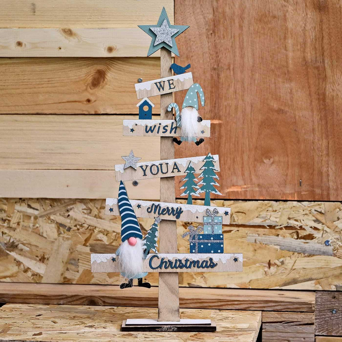 Ξύλινο δεντράκι Merry Christmas