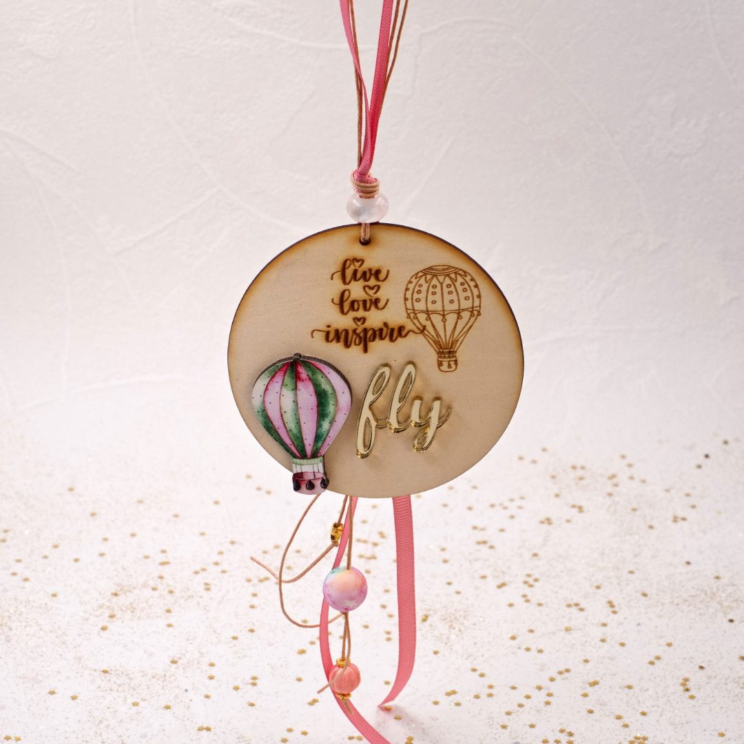Γούρι Air-balloon για Νεογέννητο Κορίτσι
