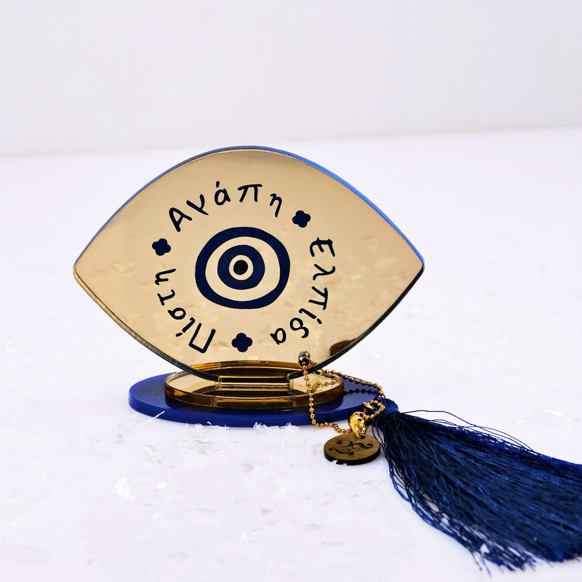 Επιτραπέζιο Γούρι Μάτι με Ευχές για Πίστη, Ελπίδα & Αγάπη