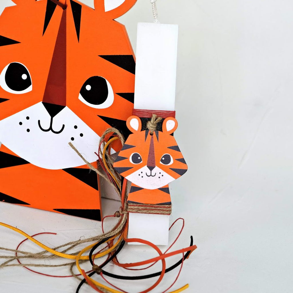 Σετ λαμπάδα με διακοσμητικό Little Tiger