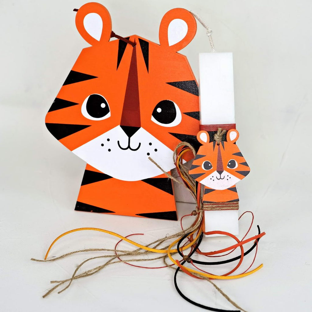 Σετ λαμπάδα με διακοσμητικό Little Tiger