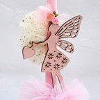 Κοριστίστικη Λαμπάδα Wooden Fairy