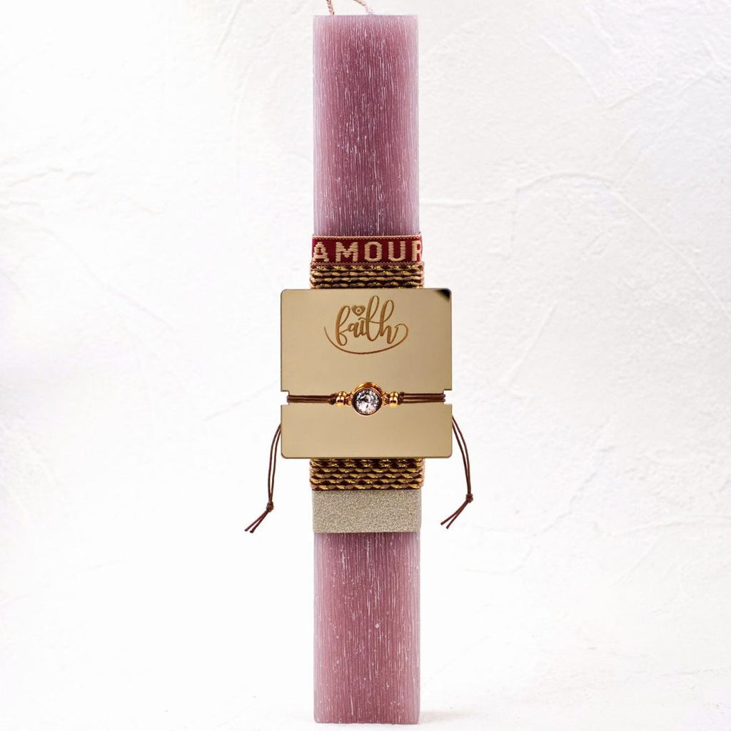 Λαμπάδα με Μακραμέ Βραχιόλι