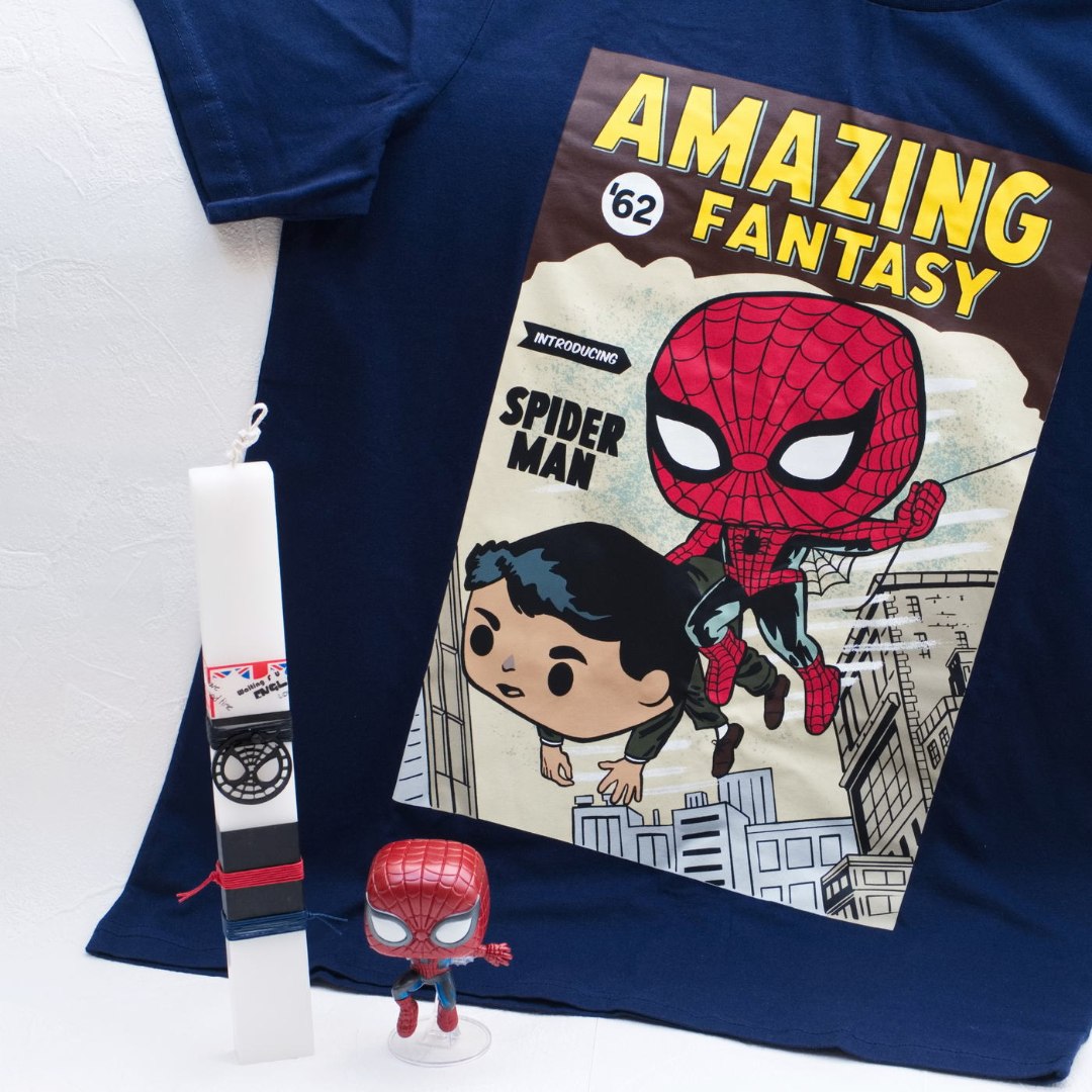 Λαμπάδα με φιγούρα και t-shirt Spiderman