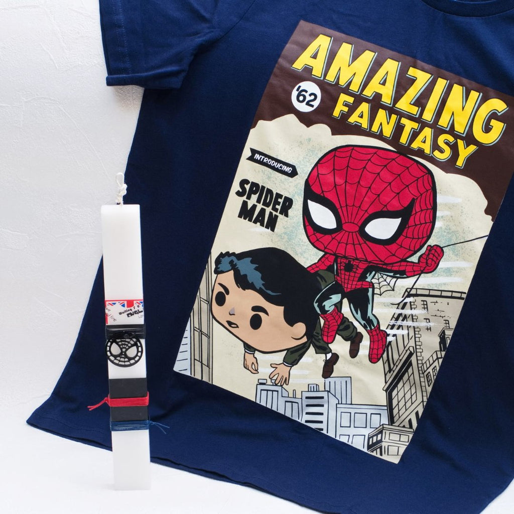 Λαμπάδα με φιγούρα και t-shirt Spiderman