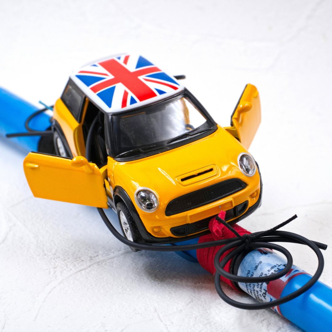 Λαμπάδα με Αυτοκίνητο Mini Cooper Κίτρινο
