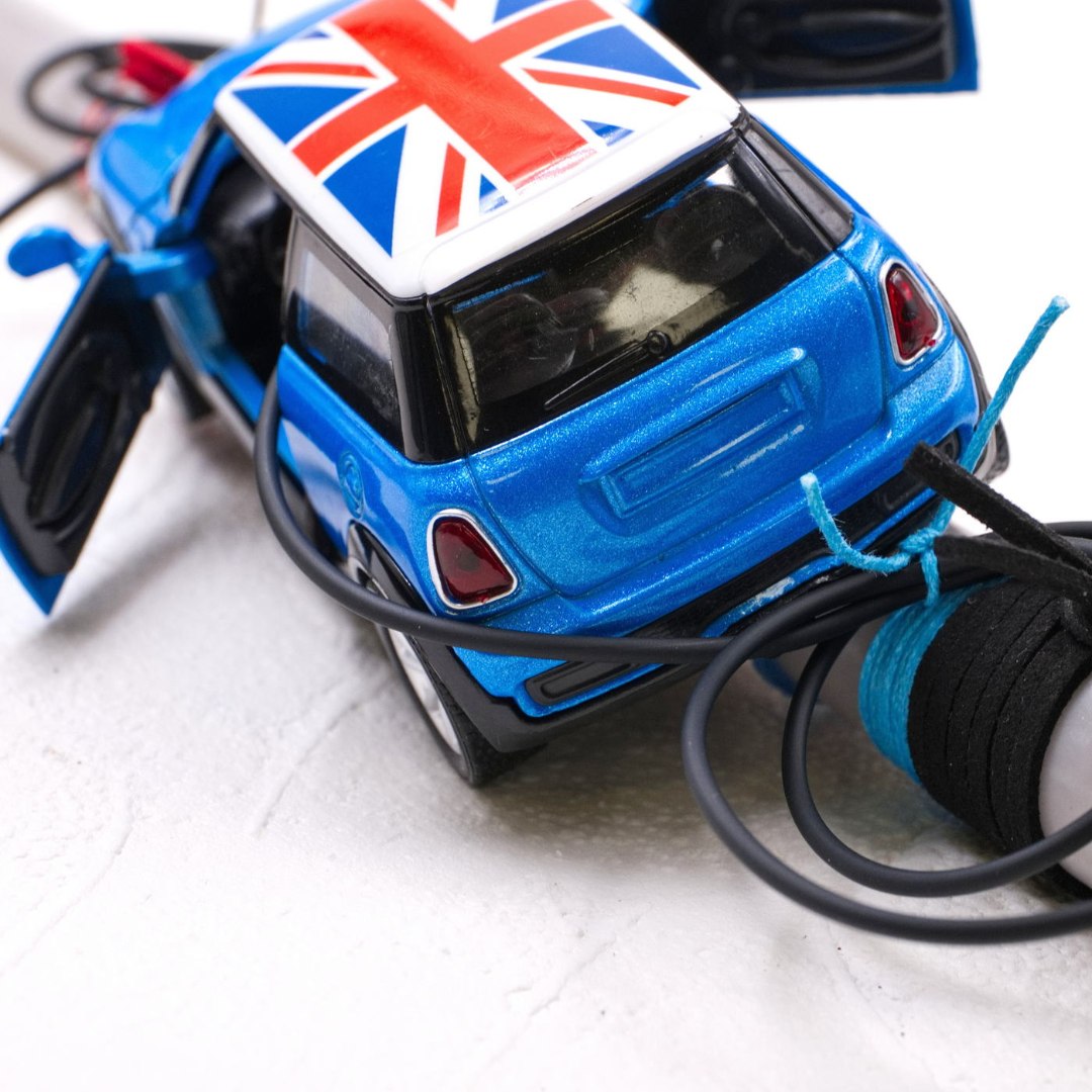 Λαμπάδα με Αυτοκίνητο Mini Cooper Μπλε