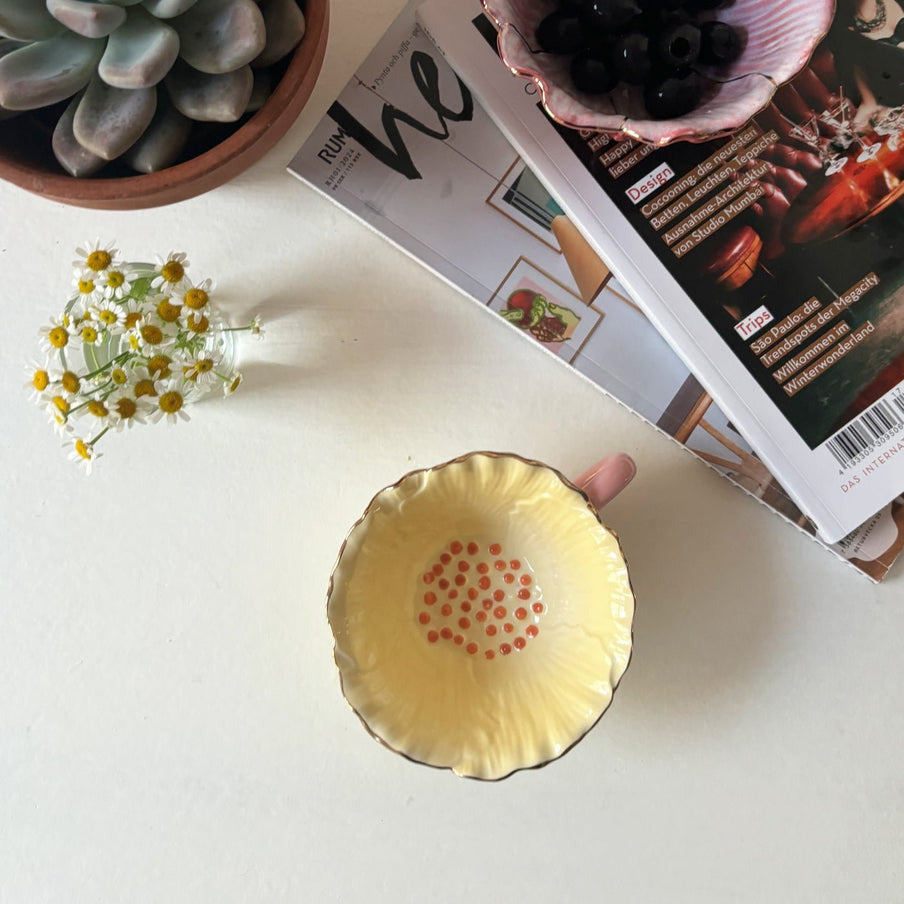 Κούπα Τσαγιού Posy Yellow