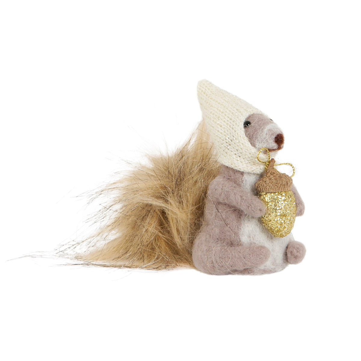 Στολίδι Squirrel with Gold Acorn Felt