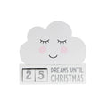 Ημερολόγιο Sweet Dreams Cloud Christmas Countdown Block