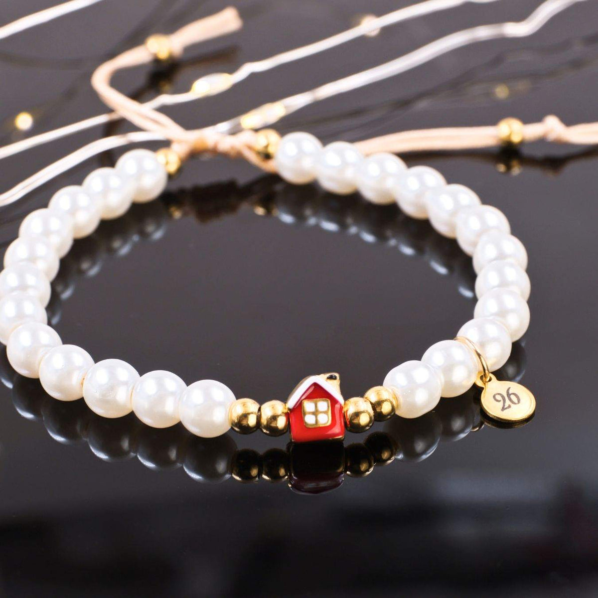 Stainless Steel Jewelry: Βραχιόλι - Γούρι Πέρλες
