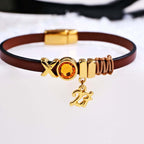 Βραχιόλι Γούρι 2027 με Κρύσταλλο Swarovski - Dark Brown