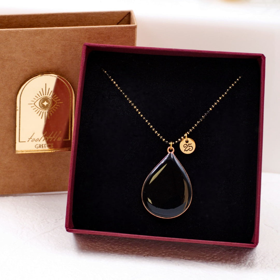 Κολιέ Γούρι 2025 Black Drop